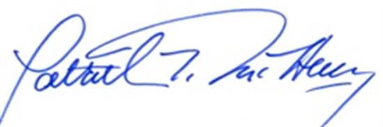 Patrick T. McHenry Signature.